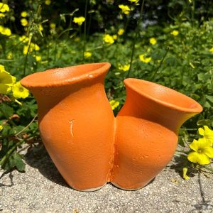 Natla - Vase | Glossy Matte Orange